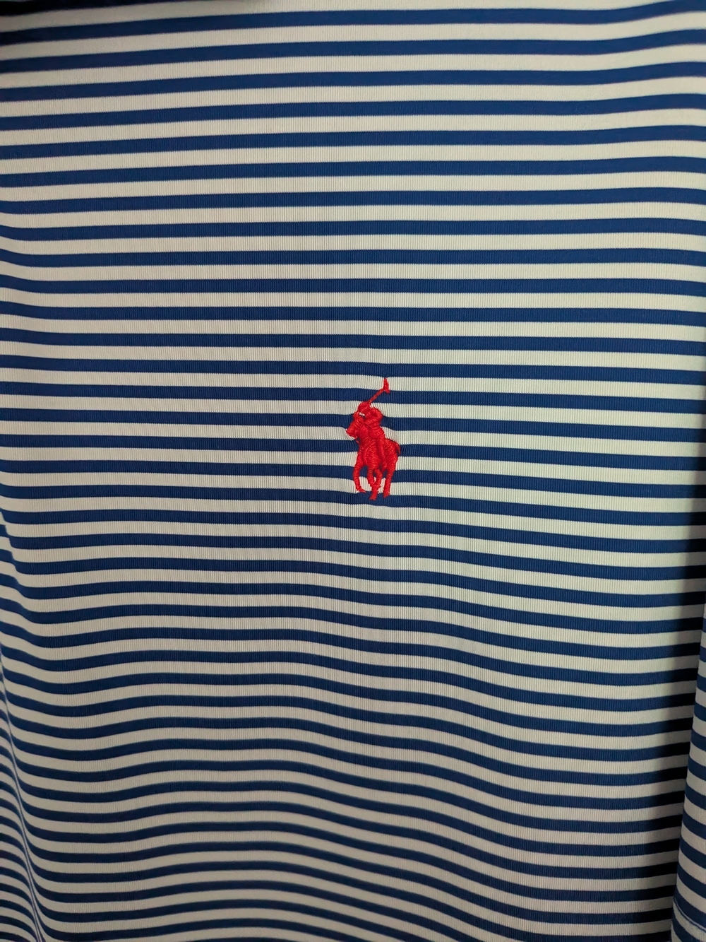 Polo by Ralph Lauren Blue and White Striped Dress with Red Pony Logo